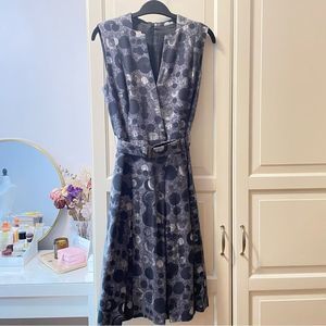 AKRIS PUNTO ALINE BELTED DRESS SZ 8